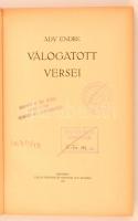 Ady Endre: Válogatott versek. Budapest, 1921, Pallas Irodalmi és Nyomdai Rt. Kiadói bordázott gerinc...