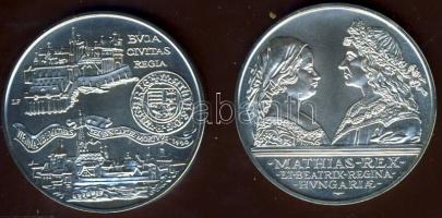 1990. 500Ft Ag + 500Ft Ag "Mátyás király" pár T:BU