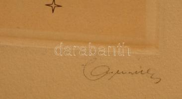 Horváth Endre (1896-1954): Ex libris BUÉK Paul Grossmann. Rézkarc, papír, jelzett, 14×7 cm