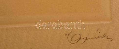 Horváth Endre (1896-1954): Ex libris az én könyvem. Rézkarc, papír, jelzett, 12×8 cm