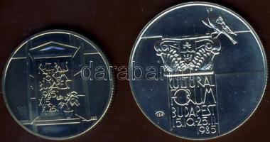 1985. 100Ft + 500Ft Ag "Kultúrális fórum" pár T:BU