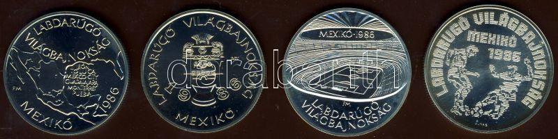 1985-86. 100Ft + 100Ft + 500Ft Ag + 500Ft Ag "Labdarúgó VB" sor T:BU