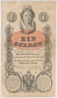 1858. 1G vízjeles papíron T:III-  Austrian Empire 1858. 1 Gulden on watermarked paper C:G Adamo G87