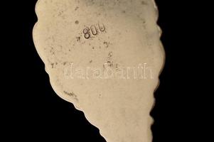 Ezüst (Ag.) címeres emlék kanál "Düsseldorf", jelzett, h:10 cm, bruttó: 9 g