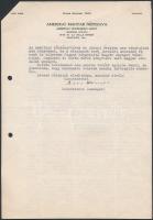 1936 Bors Kornél (?-?) az Amerikai Népszava üzletvezetőjének gépelt, kézzel aláírt levele a Rózsavöl...