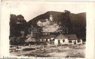 1930 Lillafüred, Leendő tenisz és korcsolyapálya a hotel alatt, építkezés, photo