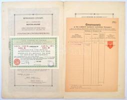 Budapest 1910. "A Magyar Korona Országai 4%-kal Kamatozó Járadékkölcsön" államadóssági köt...