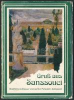 1980 Gruß aus Sanssouci, a Potstadmi porosz királyi Sanssouci kastély képes leporellója. Potsdam, 1980, VEB DLK. Kiadói papírkötés.