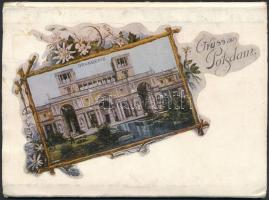 1980 Gruß aus Sanssouci, a Potstadmi porosz királyi Sanssouci kastély képes leporellója. Potsdam, 19...