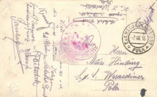 1916 A császári és királyi tengeralattjáró állomás legénysége / K.k. Unterseeboots Station, mariners...