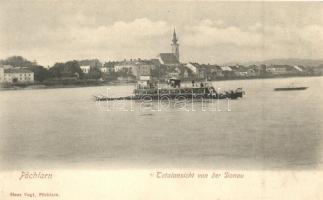 Pöchlarn, Totalansicht von der Donau / general view, ferry