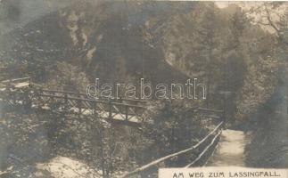 Wienerbruck, Am Weg zum Lassingfall / way to the waterfall, wooden bridge, photo