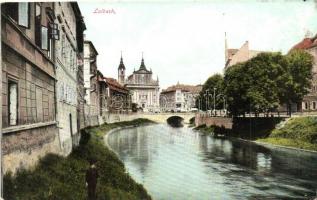 Ljubljana, Laibach; river, church