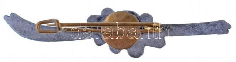 DN "M.S.SZ. (Magyar Sí Szövetség)" fém jelvény T:2