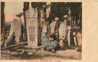 Constantinople, Cimetiere turc a Scutari / Turkish cemetery