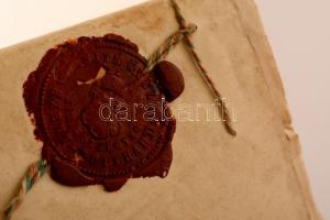 1893 Közjegyzői okirat hiteles másolata, töredékes rányomott közjegyzői viaszpecséttel