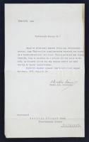 1939 Drahos János esztergomi érseki általános helytartó levele főegyházmegyei áldozár részére nyugdíjkérelem elutasítása tárgyában, hercegprímási fejléces papíron
