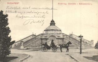 Budapest XII. Svábhegy Gloriette, lovas szekér (EK)