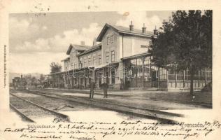 Trencsén, Trencín; vasútállomás, kiadja Szold Henrik / railway station (EK)