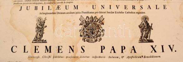 1769 Bányai László (?-?) apostoli protonotárius, esztergomi kanonok Nagyszombatban nyomtatott hirdet...