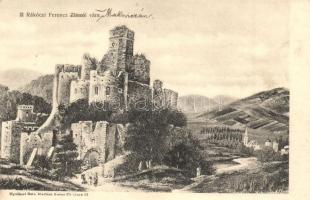 Zboró, Zborov; II. Rákóczi Ferenc várrom, Nyulászi Béla kiadása / castle ruins
