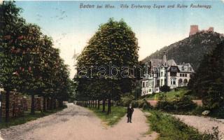 Baden bei Wien, Villa Erzherzog Eugen, Ruine Rauhenegg