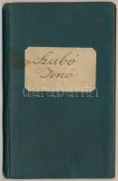 1914 Borbély munkakönyve a Budapesti borbély, fodrász és parókakészítő ipartestület pecsétjével és 30 fillér bérmentesítéssel / labour book franked with 30f documentary fees