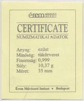 DN "A magyar nemzet pénzérméi - Az utolsó magyar tallér 1835-1848" Ag emlékérem tanúsítván...