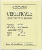 DN "A magyar nemzet pénzérméi - Az első magyar ezüst poltura 1657-1705" Ag emlékérem tanús...