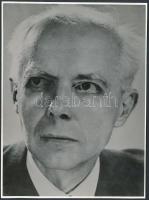 Reismann Mariann (1911-?): Bartók Béla, fotó, hátulján pecséttel jelzett, 17×12,5 cm