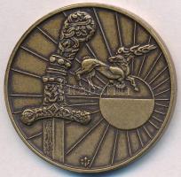 1993. "Atilla Isten Kardja Ősbemutató 1993. Aug. 20." bronzozott CU emlékérem műanyag tokb...