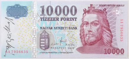 2012. 10.000Ft a tervező, Vagyóczky Károly aláírásával T:I / Hungary 2012. 10.000 Forint with the signature of the designer, Károly Vagyóczky C:UNC