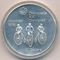 Kanada 1974. 10D Ag "II. Erzsébet / Montreali Olimpia - kerékpározás" T:1
Canada 1974. 10...