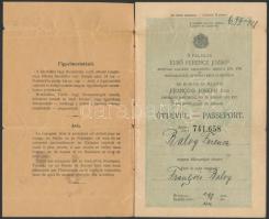 1908 Kivándorló magyar házaló üzletember útlevele / immigrant Hungarian passport