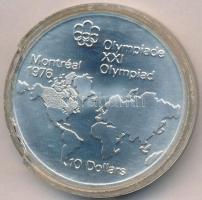 Kanada 1973. 10D Ag "II. Erzsébet / Montreali Olimpia - világtérkép" sérült kapszulában T:...