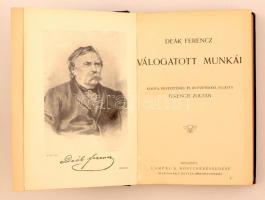Deák Ferenc válogatott munkái. Kiad., bev., jegyz.: Ferenczi Zoltán. Bp., é. n., Lampel. Kopott dísz...