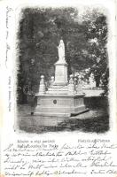 Pöstyén, Piestany; Régi park, Hála emlék, kiadja A. benas / park, statue (fa)