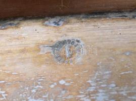 Berndorf szecesziós alpakka tálca, jelzett, karcolásokkal, 19x38 cm