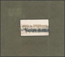 1915 Királyunk 85. születésnapjának megünneplése, Veszprém. 15 fotó díszes, alkalmi vászonkötéses al...