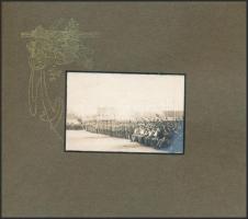 1915 Királyunk 85. születésnapjának megünneplése, Veszprém. 15 fotó díszes, alkalmi vászonkötéses al...