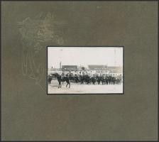 1915 Királyunk 85. születésnapjának megünneplése, Veszprém. 15 fotó díszes, alkalmi vászonkötéses al...