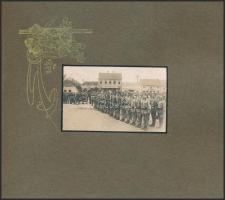 1915 Királyunk 85. születésnapjának megünneplése, Veszprém. 15 fotó díszes, alkalmi vászonkötéses al...