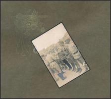 1915 Királyunk 85. születésnapjának megünneplése, Veszprém. 15 fotó díszes, alkalmi vászonkötéses al...