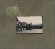 1915 Királyunk 85. születésnapjának megünneplése, Veszprém. 15 fotó díszes, alkalmi vászonkötéses al...