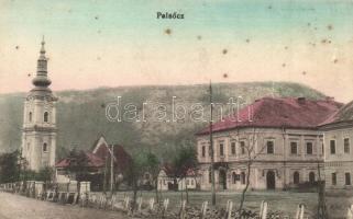 Pelsőc, Plesivec; Piac tér, templom / market place, church (fl)