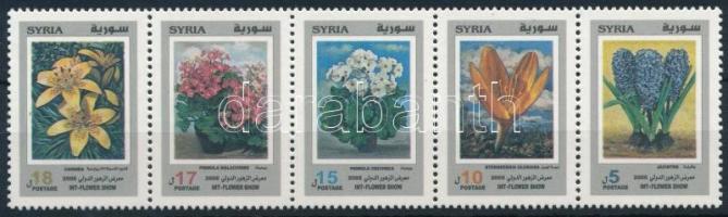 International flower exhibition set in stripe of 5, Nemzetközi virágkiállítás sor ötöscsíkban