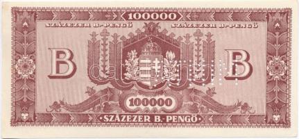 1946. 100.000BP hamis "MINTA" perforációval (with fake perforation) T:I-