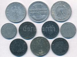 Németország / Weimari Köztársaság 1922D 50pf Al + Német Harmadik Birodalom 1935-1943. 1pf-50pf (9x) ...