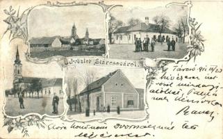 Tárcsó, Sztarcsova, Stárcsova; Templom, látkép / church, general view, Art Nouveau, floral (EB)