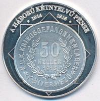 DN "A magyar nemzet pénzérméi - A háború kétnyelvű pénze 1914-1918" Ag emlékérem tanúsítvá...